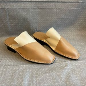 Hilos Anna Color Block Slip On Loafers in Sand/Coconut 9.5